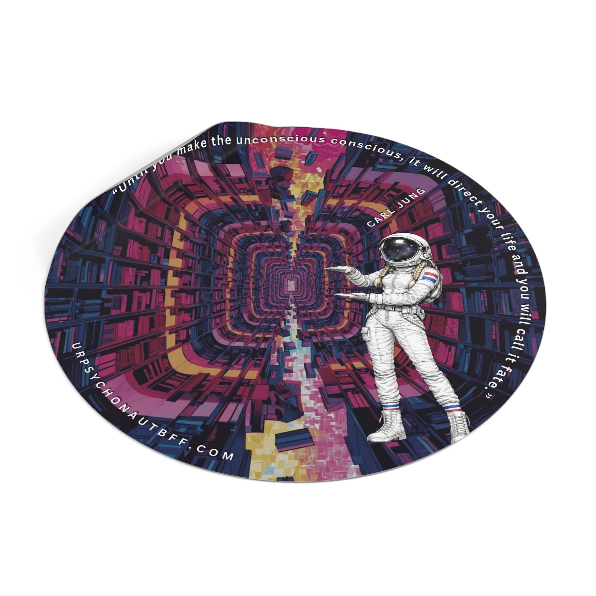 Carl Jung Unconscious Conscious Quote Water-Resistant Sticker