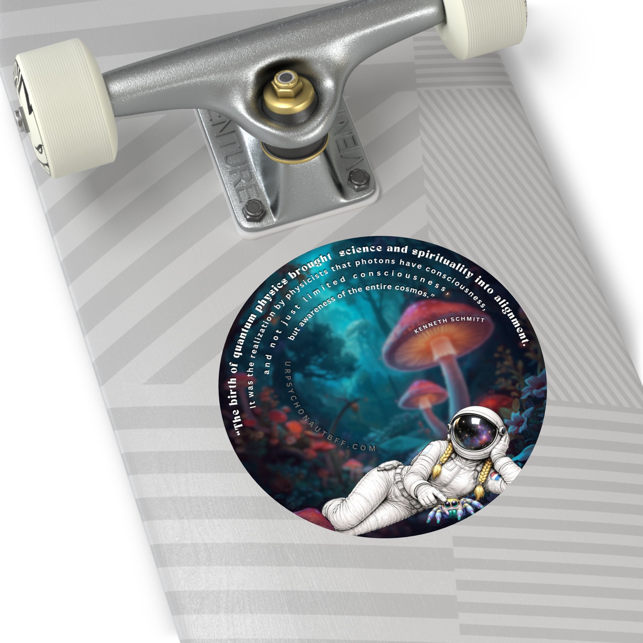 Kenneth Schmitt Quantum Physics Quote Water-Resistant Sticker