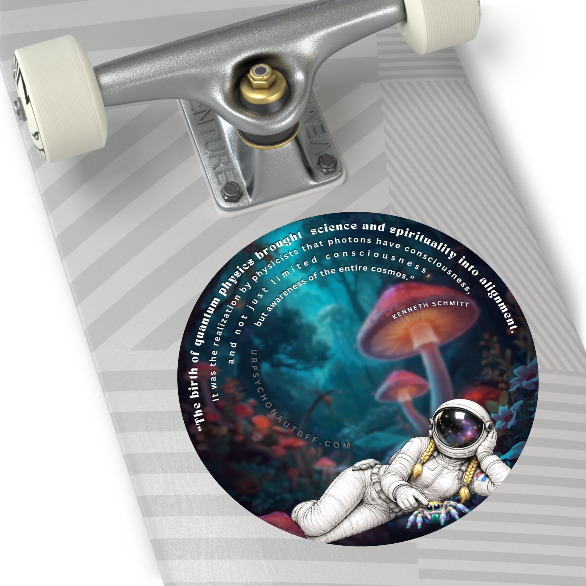 Kenneth Schmitt Quantum Physics Quote Water-Resistant Sticker