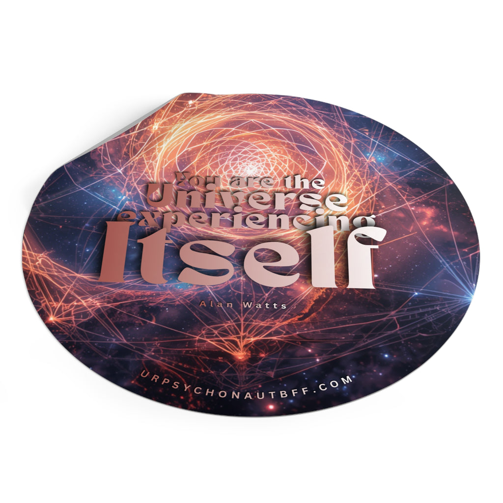 "You are the Universe" Alan Watts Quote Water-Resistant Sticker