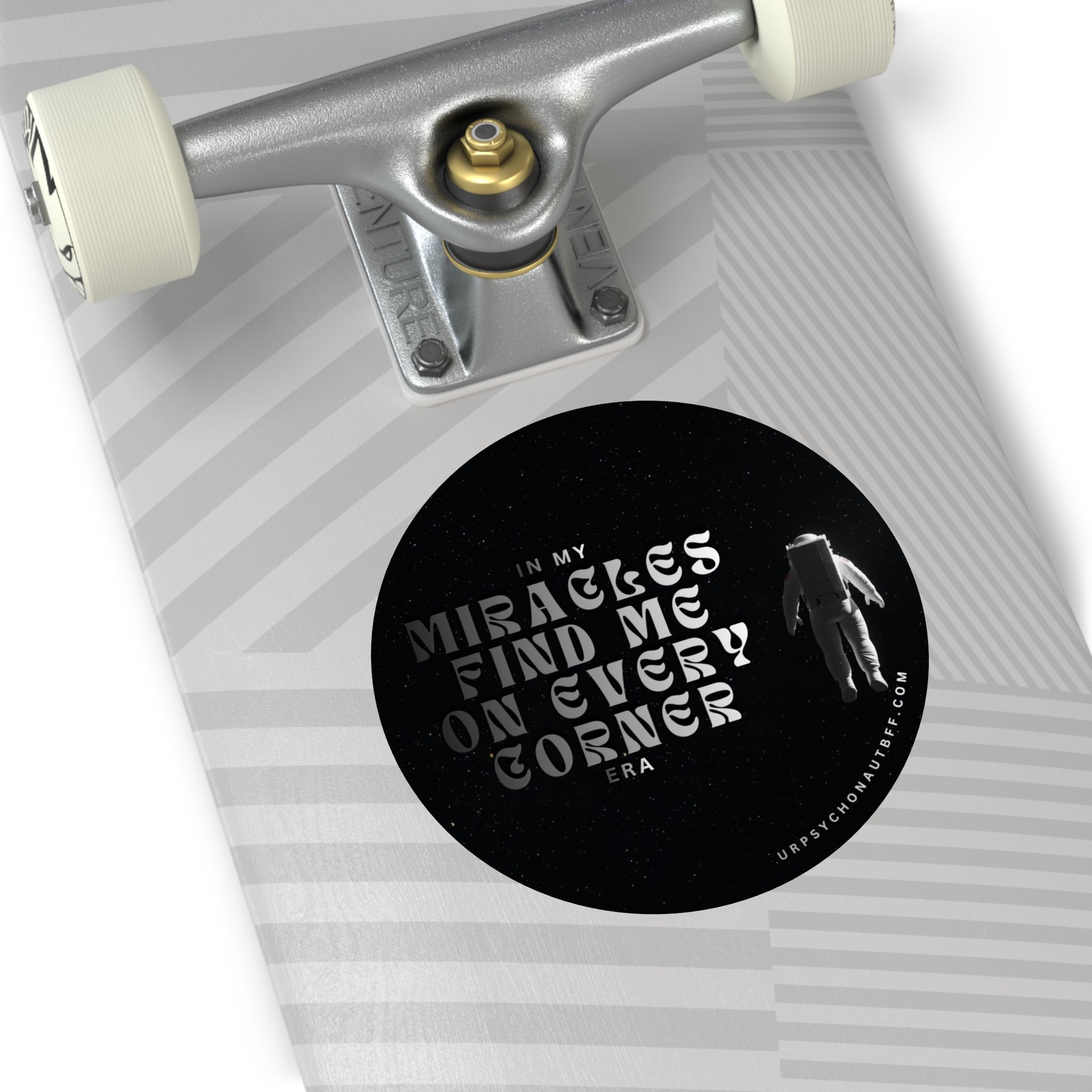 "Miracles find me on every corner" Water-Resistant Sticker